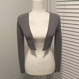 Zara | Grey Knit Cropped Cardigan